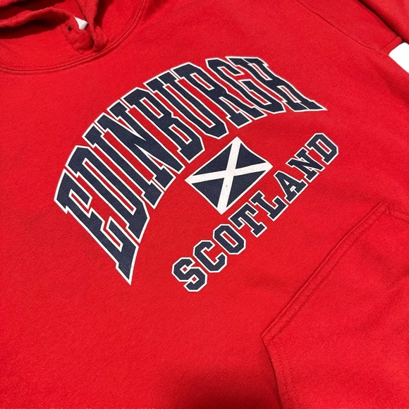 Unisex Edinburgh Scotland Red Hoodie - Size M - Picture 5 of 6